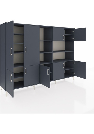 Hyperion Dolap 14 Raflı 9 Kapaklı 220x44x163 Antrasit-antrasit Antrasit-antrasit Hyperion Dolap 14 Raflı 9 Kapaklı 220x44x163 Antrasit-antrasit Antrasit-antrasit