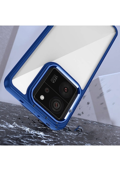 Xiaomi Mi 13t Kılıf Zore Flora Kapak Mavi