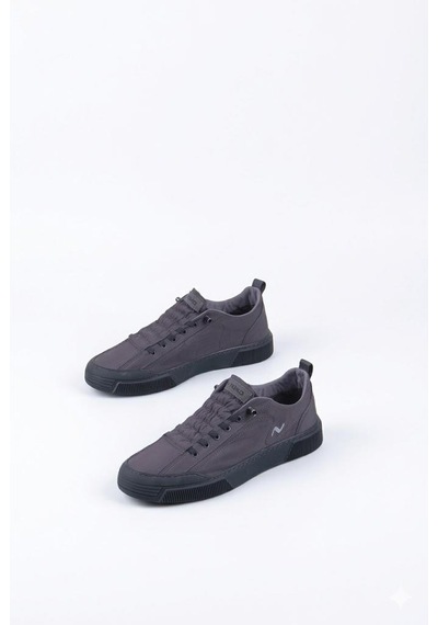 Fort Noka Champ Rahat Memory Foam İç Taban Keten Sneaker Erkek Ayakkabı Füme