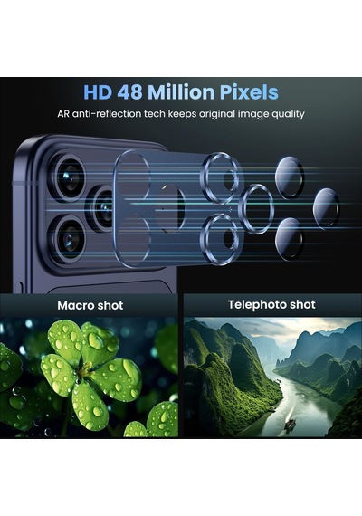 Sapphire Full Camera Guard İphone Uyumlu Safir Kamera Lens Koruyucu Hd-ar-af Kılıf Dostu Metal 9h Temperli Cam Kamera Kapağı Abis Lacivert, İphone 17 Pro