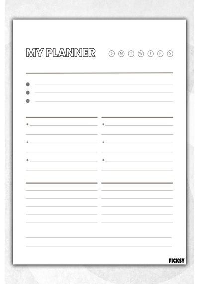 Zamansız Çok Amaçlı Günlük Haftalık Aylık Planlayıcı - A4 Ebat Yapılacaklar - 30 Yaprak - Planner - 2673 Çok Renkli
