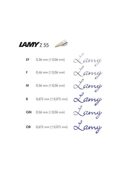 Lamy Z 55 Feder 888-14 Kt. Goldfeder, Bicolor Partiell Platinier Diğer