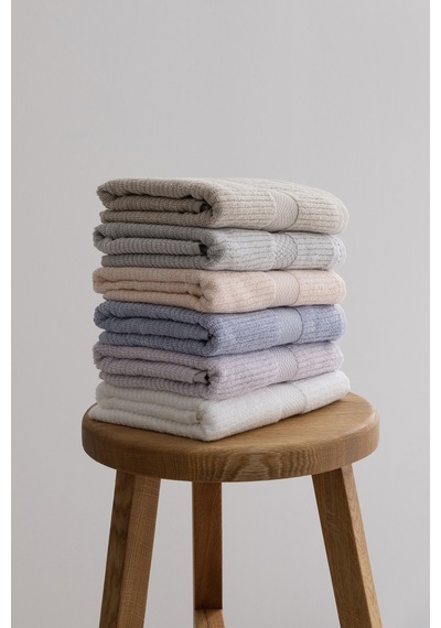 Ivory Mavi Fitilli Mikro Fiber %100 Pamuk 2li El Yüz Havlusu Seti Mavi
