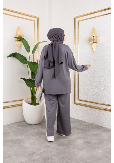Hira Life Fashion Kadın Efsa Gri Bisiklet Yaka Yanı Şeritli Ve Pantolon Cepli Alt-üst İkili Takım Gri Gri Hira Life Fashion Kadın Efsa Gri Bisiklet Yaka Yanı Şeritli Ve Pantolon Cepli Alt-üst İkili Takım Gri Gri