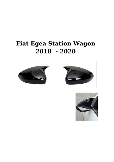 Fiat Egea Sw Station Wagon 2018 2019 2020 Uyumlu Araca Özel Yarasa Batman Piano Black Ayna Kapağı Takımı