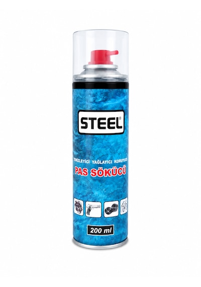 Steel Pas Sökücü Sprey 200 Ml - Temizleyici, Yağlayıcı Ve Koruyucu 1 adet