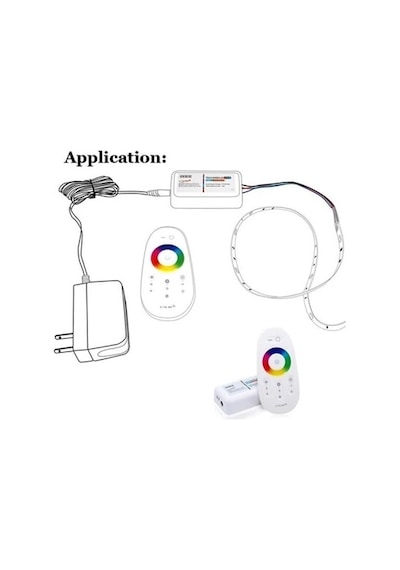 Dokunmatik Uzaktan Kumanda Led Rgb Kontrol Cihazı Dc 5-24v Karartma Dinamik Modu Diğer