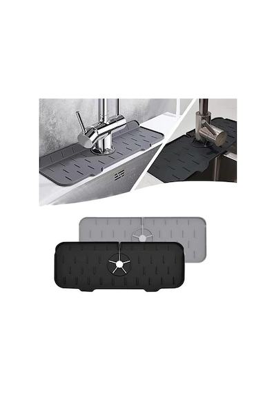 Lavabo Matı Mutfak Ve Banyo Evye Çevresi Organizeri Gri Diğer