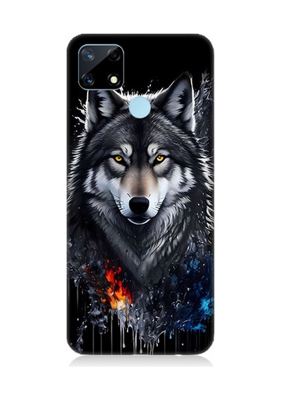 Realme 7i Uyumlu Silikon Kılıf Yalnız Kurt
