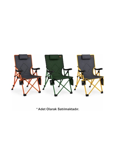 Madfox Flexlounge 3x Katlanabilir Kamp Sandalyesi Steel Ember Turuncu