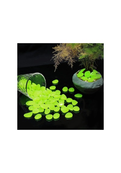 Fosforlu Çakıl Taşı Bahçeniz Için Karanlıkta Parlayan Fosforlu Çakıl Taşları 50 Adet 1-2 Cm Beyaz - 570410855 Tek Ebat