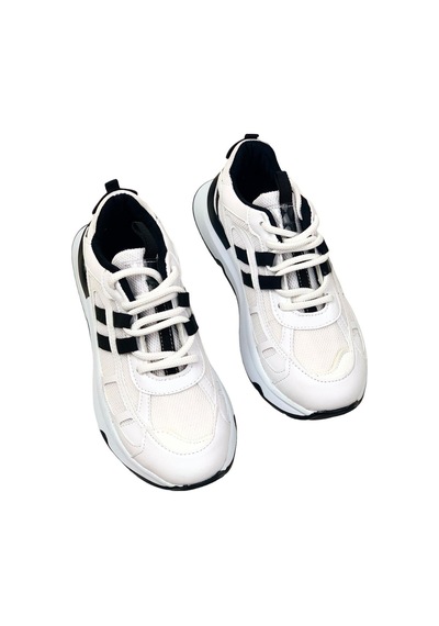 Kadın Osdan Siyahbeyaz Günlük Spor Ayakkabı Sneaker 4 Cm Sp176 001