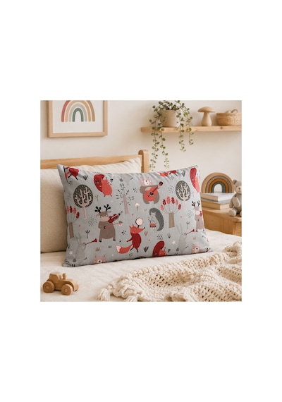 Çocuk Yastık Kılıfı Tek Kişilik Desenli 50 X 70 Cm 1 Adet Orkestra Yeşil