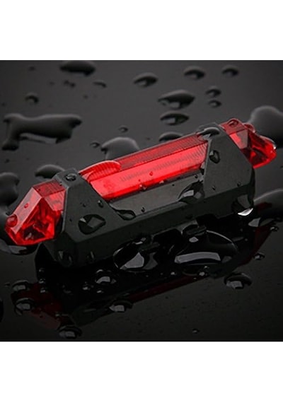 Relefree Usb Şarjlı Bisiklet Led Arka Stop Lambası Kırmızı, Süper Parlak Arka Lamba, Entegre Pil Ve Usb-kablosu Çok Renkli