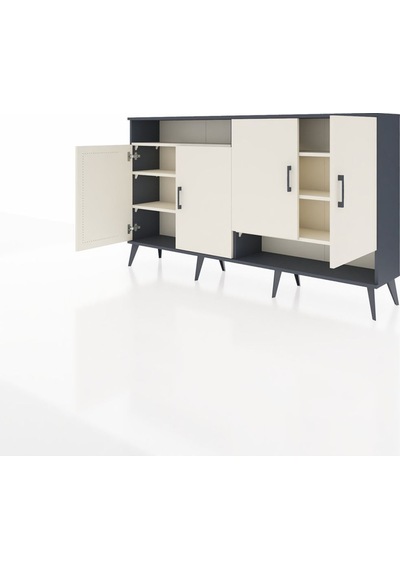 Arges Konsol 6 Raflı 4 Kapaklı 176x30x99 Antrasit-aytaşı Aytası/aytası - Antrasıt Arges Konsol 6 Raflı 4 Kapaklı 176x30x99 Antrasit-aytaşı Aytası/aytası - Antrasıt