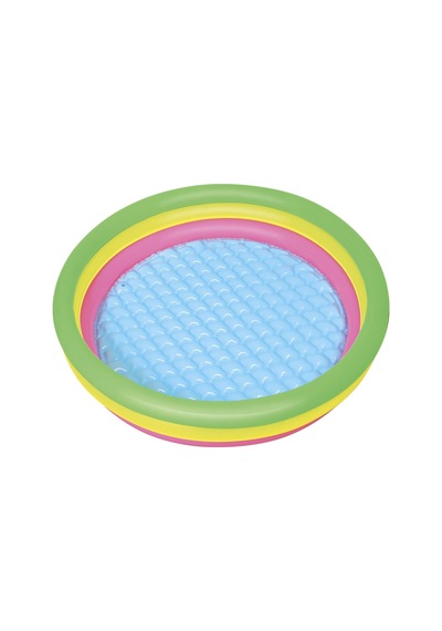 Bestway 51104. 3 Boğum Renkli. Şişme Zemin Çocuk Havuzu. 102x25cm Çok Renkli