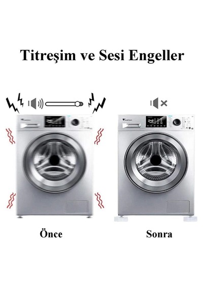 Hubrendy Tedarik Çamaşır Makinesi Titreşim Önleyici Mobilya Yükseltici Kaydırmaz Vantuzlu Stoper Set