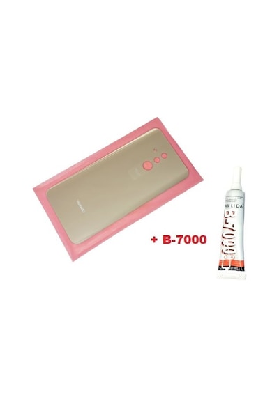 Tkgz - Mate 20 Lite Arka Kapak Cam +b-7000 Gold