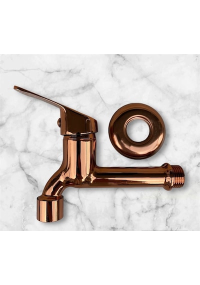 İsaoğlu Yapı Bronz Musluk Bakır Wc Musluğu Duvardan Aç Kapa Sistem Musluk Rose Bakır Rose Gold