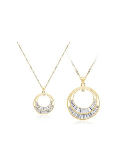 Diamond Line-Gülaylar - Sarı Altın 14 Ayar Baget Taşlı Kolye N11.25083