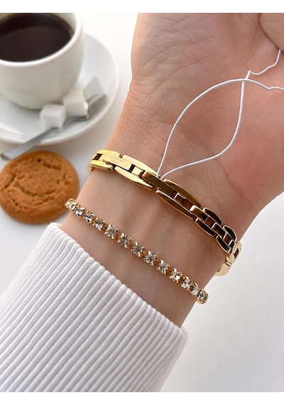 Lee Cooper Gold Minimal İnce Bilezik Kadın Kol Saati Şık Ve Zarif 2 Yıl Garantili+bileklik C8350.110 Sarı