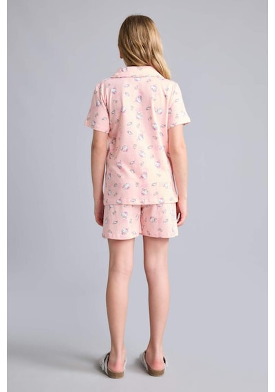 Defacto Hello Kitty Lisanslı Regular Fıt Desenli 2li Pijama Açık Pembe Takımı Kız Çocuk H2765a826sppn125 Pembe-pn125