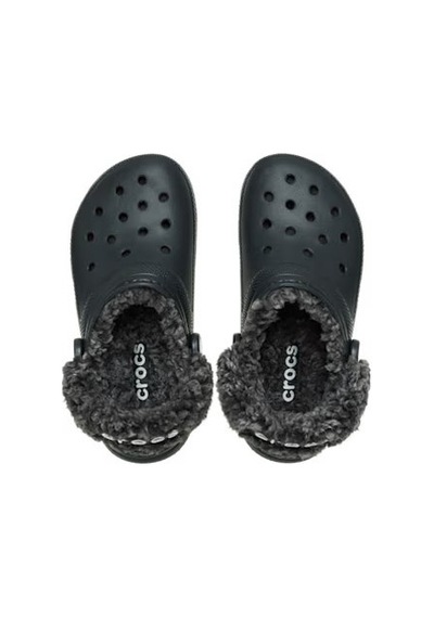 Crocs Classic Fleece Lined Clog Çocuk Terlik 212856-001 Black Beyaz