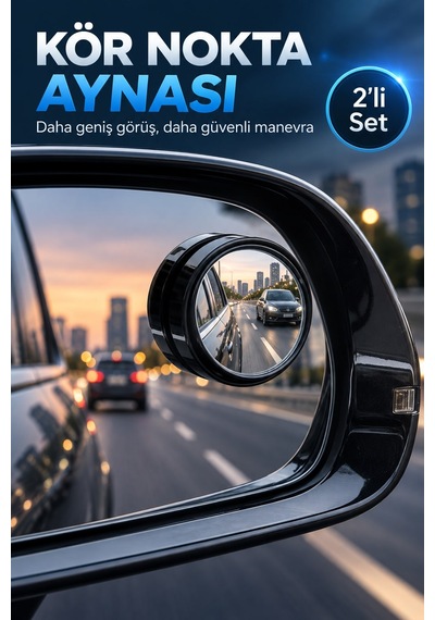 Ayarlanabilir Otomobil Yan Dikiz Kör Nokta Aynası Seti Geniş Açı