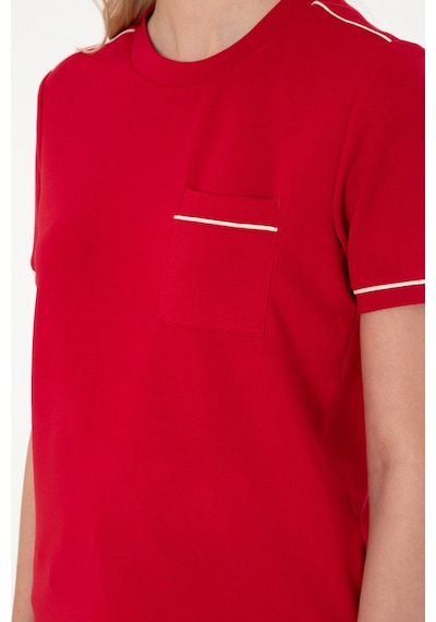U.S. Polo Assn. Kadın Kırmızı Modal Karışımlı Bisiklet Yaka Tişört 50312942-VR030 U.S. Polo Assn. Kadın Kırmızı Modal Karışımlı Bisiklet Yaka Tişört 50312942-VR030
