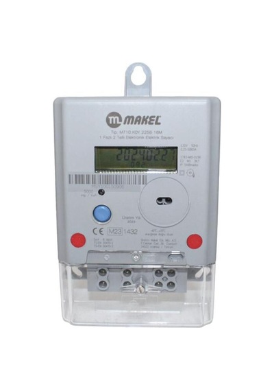 Makel Monofaze 1 Faz 2 Telli Elektrik Sayacı