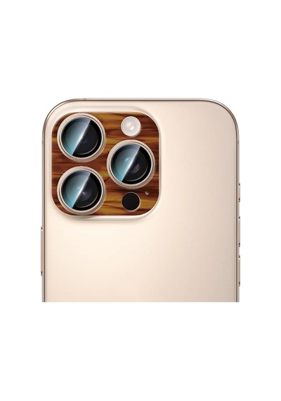 Apple Uyumlu   iPhone 16 Pro Max Caseworld Crystal Color Serisi Full Kamera Lens Koruyucu Kahverengi
