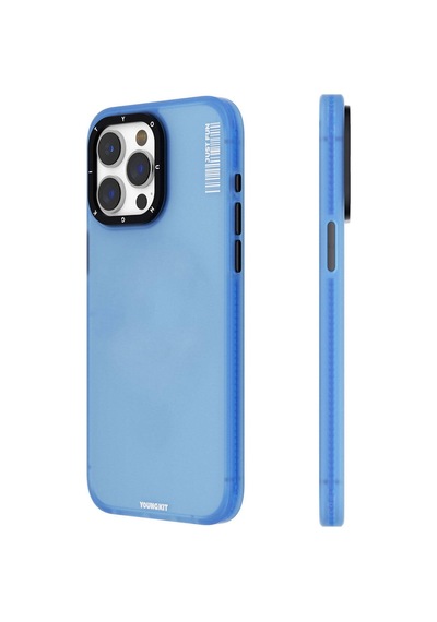 Apple Uyumlu iPhone 15 Pro Max Kılıf Buzlu Mat Tasarım Youngkit Colored Sand Serisi Kapak Siyah