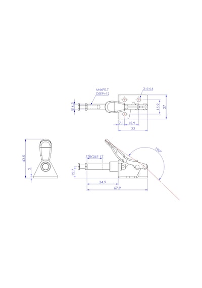 Goodhand Gh-301-am İtmeli Çekmeli Geçişli Kelepçe 45 Kg Kapasit