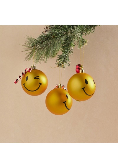 Karaca Home New Year Emoji 3'lü Ağaç Süsü Diğer