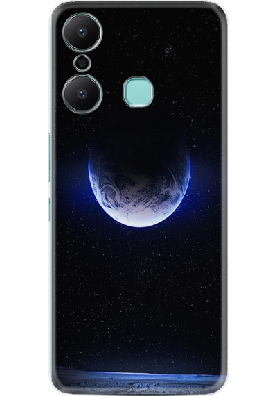 Infinix Hot 20 Play Kılıf Resimli Desenli Silikon Platinium Series Midnight Moon 1802