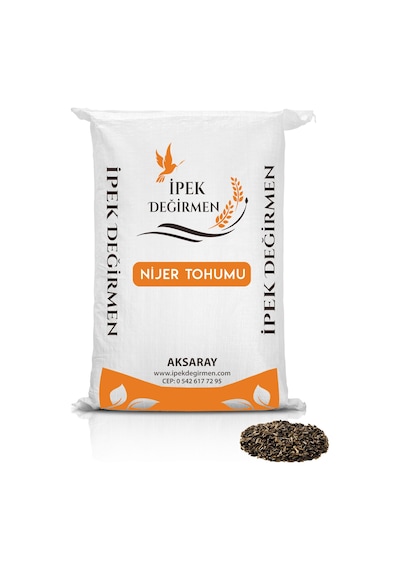 İpek Değirmen Nijer Tohumu 2 kg Kuşlar İçin Kızıştırıcı Kondisyon ve Enerji Kaynağı Taze Doğal Ek Besin