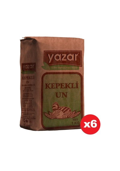 Yazar Kepekli Un 6 x 1 KG