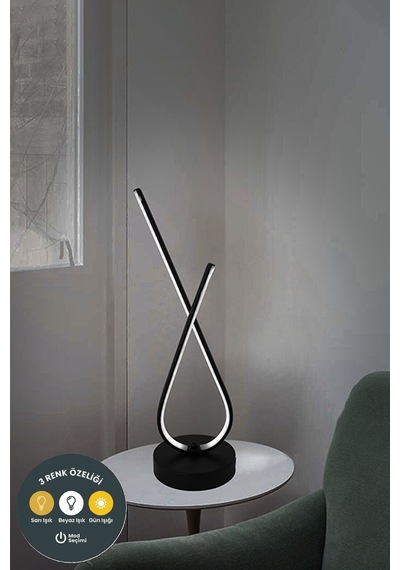X Model Led Masa Lambası Modern, Şık Ve Enerji Tasarruflu Çalışma & Toplantı Masası Aydınlatması Siyah