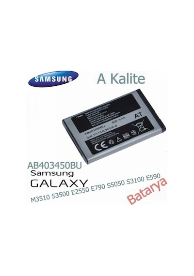 Samsung Uyumlu Ab403450Bu Batarya M3510 S3500 E2550 E790 S5050 S3100 Uyu