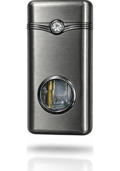 Premium Tasarım Şeffaf Çerçeveli Lüks Taş Detaylı Metal Çakmak-özel Çakmak Kutusu Metalik