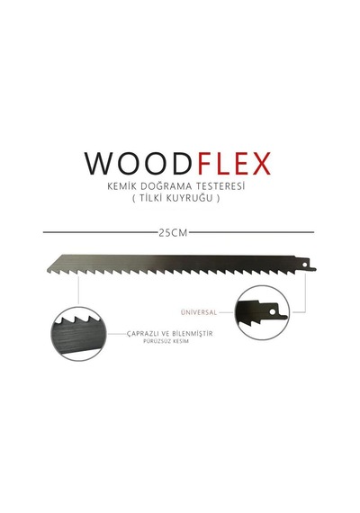 Woodflex Paslanmaz Ahşap-Kemik Kesim Tilki Kuyruğu Bıçağı- 1 Adet