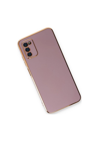 Gld-spt- Newface Samsung Uyumlu Galaxy A03s Kılıf Volet Silikon - Mor