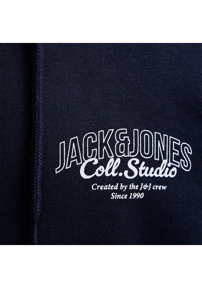 Jack & Jones Jack&jones Makoto Erkek Lacivert Kapüşonlu Sweatshirt Lacivert