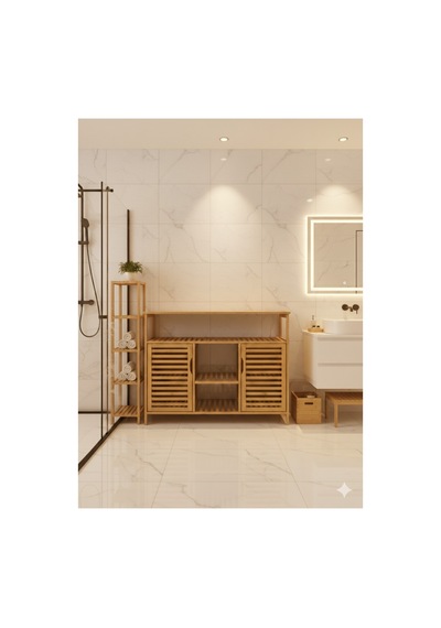 Bambu Çift Kapaklı Organizer Bej Bambu Çift Kapaklı Organizer Bej