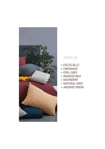 Ceyline Stonewashed Yatak Örtüsü Çk Cambridge Akdeniz Rasp Berry Mor