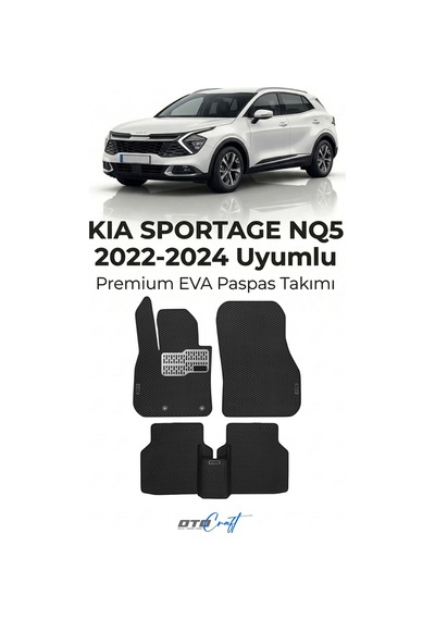 OtoCraft Kia Sportage Nq5 2022-2024 Araca Özel 3d Havuzlu Eva Paspas Tam Set 5 Parça
