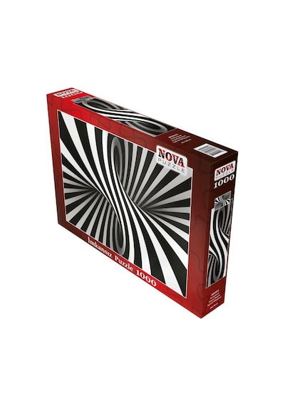Nova Puzzle 1000 Parça Siyah Beyaz Spiral İllüzyon İmkansız Puzzle