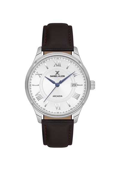 Daniel Klein Klasik Kahverengi Deri Kordonlu Beyaz Kadranlı 41 Mm Erkek Kol Saati Dk.1.14051 Altın