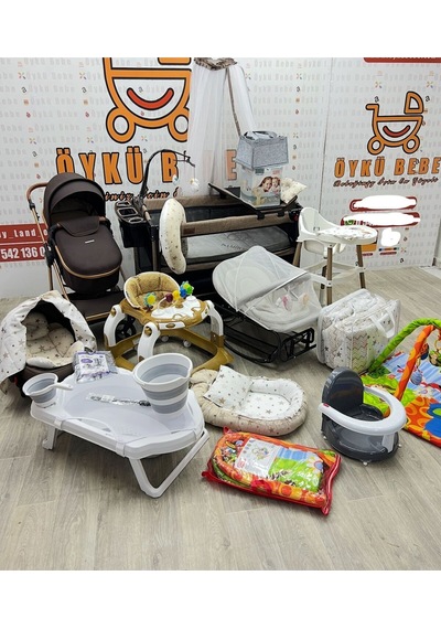 Öykü Bebek Dunyasi 33 Parça Robot Her Bebeğin Ilk Öyküsü Burda Başlar Sevgiyle Altın - Beyaz Hazırlanmış Bebek Çeyiz Setleri