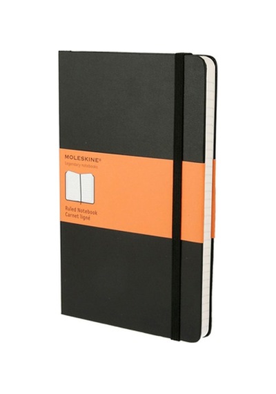 Moleskine 13x21 Sert Çizgili Siyah Butik Defter